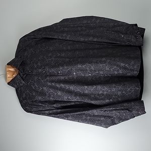 Michelson London  East End Men's Long Sleeves Shirt Charcoal Gray Size XL